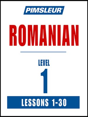 cover image of Pimsleur Romanian Level 1